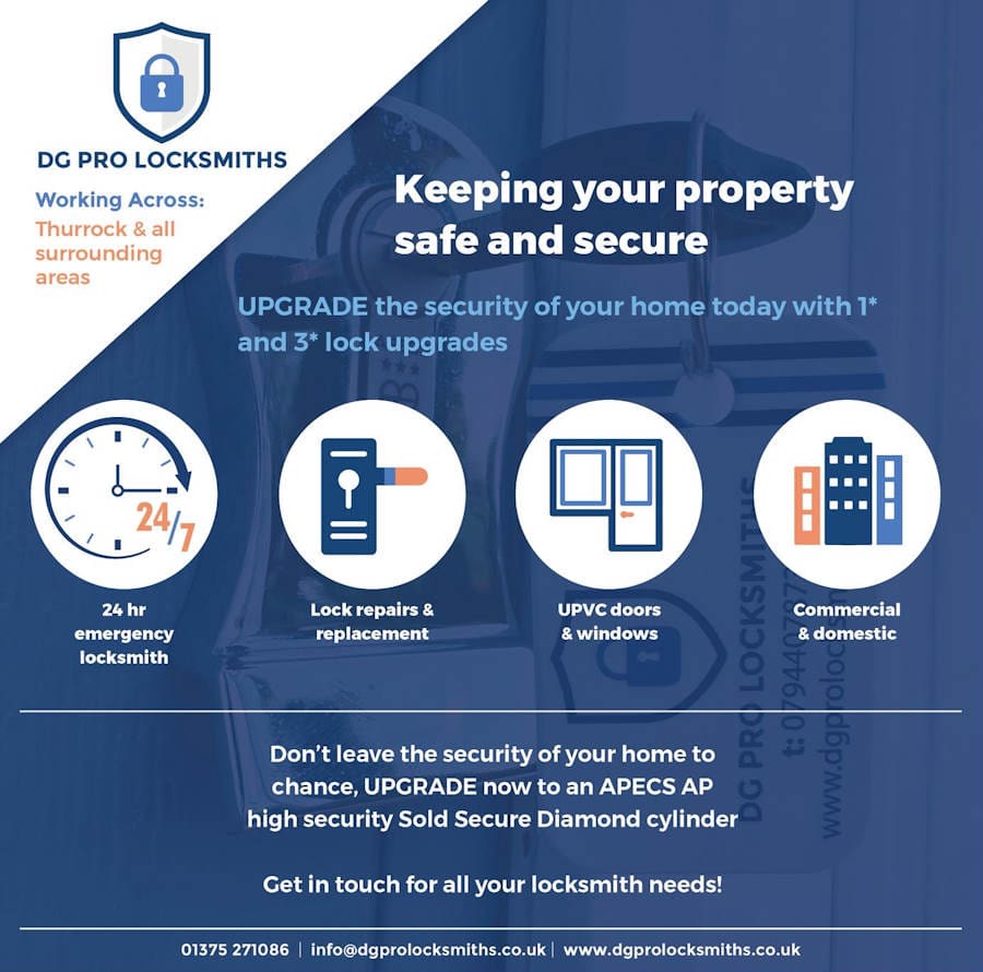 DG Pro Locksmiths in Basildon Upgrade Security